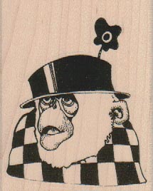 Monkey in Hat 2 1/4 x 2 3/4