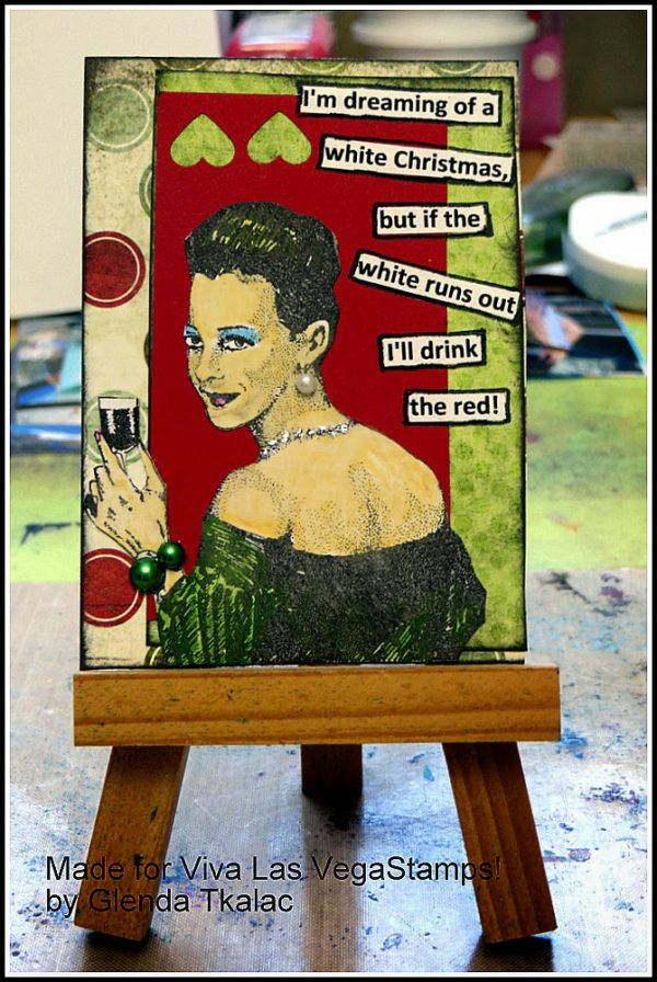 Lady With Wine 2 3/4 x 3-43221