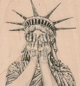 Weeping Statue of Liberty 3 x 3 1/4-0