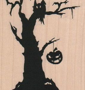 Halloween Tree Silhouette 3 x 3 1/2-0