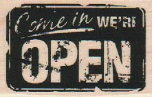 Open Sign 1 1/2 x 2 1/4