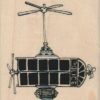 Whimsical Flying Police Box 2 1/2 x 2 1/2-0