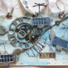 Whimsical Flying Police Box 2 1/2 x 2 1/2-39730