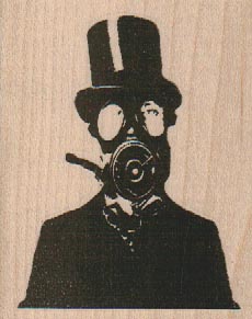Man In Gas Mask 2 1/2 x 3