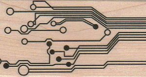 Futuristic Circuit Board 1 3/4 x 3 1/2-0
