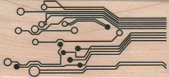 Futuristic Circuit Board 1 3/4 x 3 1/2