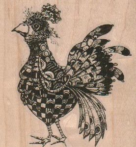 Whimsical Rooster 3 x 3 1/4-0