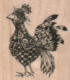 Whimsical Rooster 3 x 3 1/4