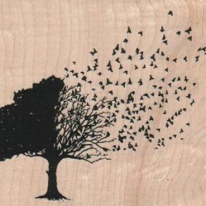 Leaves Blowing From Tree 4 1/4 x 3 1/2-0
