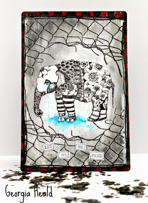 Whimsical Elephant 3 1/2 x 2 1/2-41796