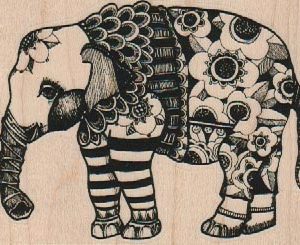 Whimsical Elephant 3 1/2 x 2 1/2-0