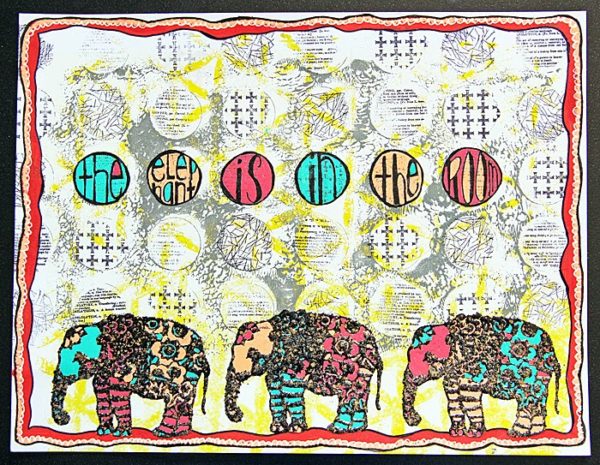 Whimsical Elephant 3 1/2 x 2 1/2-42745