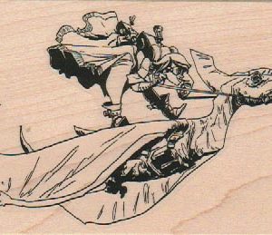 Pteranodon Rodeo by Brian Kesinger 2 3/4 x 4 3/4-0