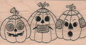 Three Jack-O-Lanterns 1 3/4 x 3 1/4-0