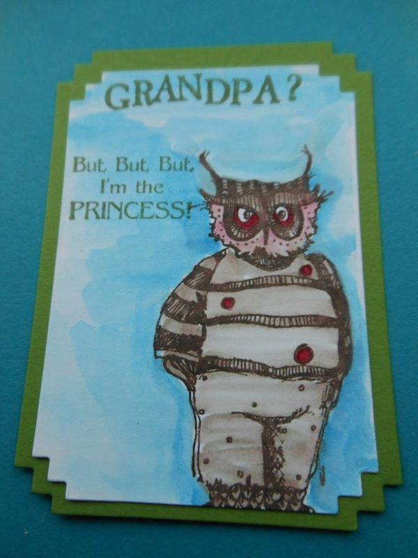 Whimsical Owl in Clothes 1 3/4 x 3-40996