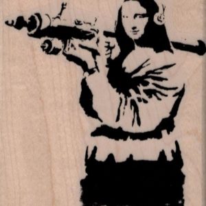 Banksy Bazooka Mona Lisa 3 x 3 1/4-0