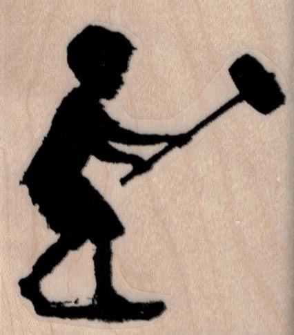 Banksy Hammer Boy 2 1/4 x 2 1/2