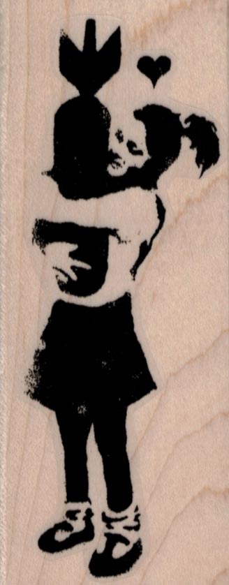 Banksy Bomb Hug Girl 1 3/4 x 4 1/4