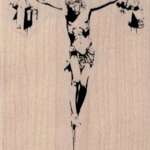 Banksy Shopping Jesus on Cross 3 1/4 x 4-0