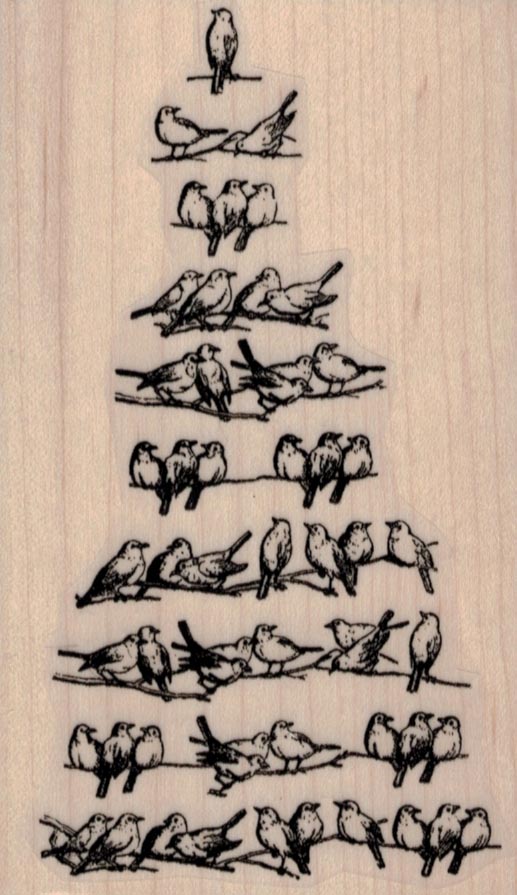 Bird Christmas Tree 2 3/4 x 4 1/2