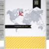 Map of the World 4 1/4 x 2 3/4-41250