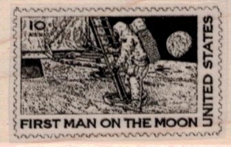 Moon Landing Postage 1 1/4 x 1 3/4