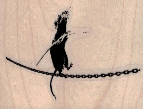 Banksy Rat Walking Chain 2 3/4 x 2
