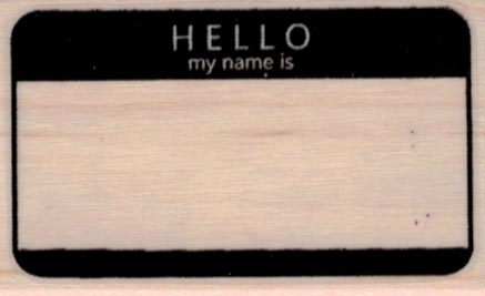 Hello My Name Is Tag 1 1/2 x 2 1/4