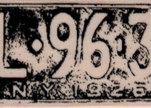 NY License Plate 1 1/4 x 2 3/4-0