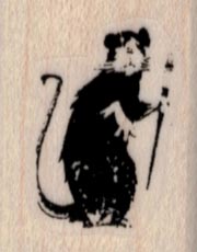 Banksy Rat Gentleman 1 x 1 1/4