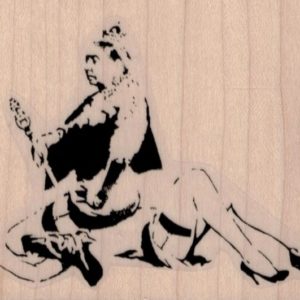 Banksy Queen Sitting On Face 3 3/4 x 2 3/4-0