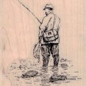 Man Fishing 3 x 3 1/4-0