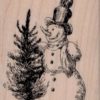 Frosty The Snowman With Tree 2 1/2 x 3 1/4-0