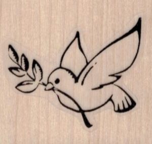 Dove With Olive Branch 1 3/4 x 1 1/2-0