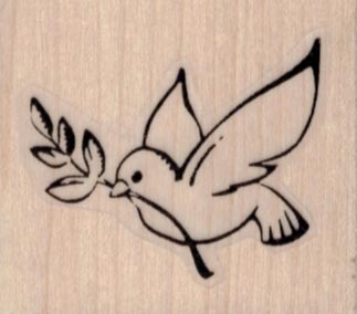 Dove With Olive Branch 1 3/4 x 1 1/2