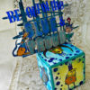 Whimsical Man-Face Fish 2 x 4-44947