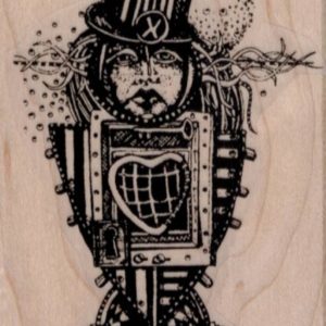 Whimsical Heart Machine Guy 2 1/4 x 3 1/4-0