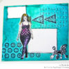 Whimsical Poodle 1 3/4 x 1 1/2-45565