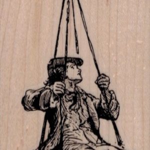 Vintage Boy on Swing 2 1/4 x 5-0