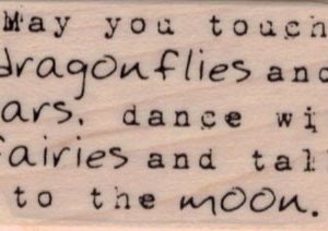 May You Touch Dragonflies 1 1/4 x 2-0
