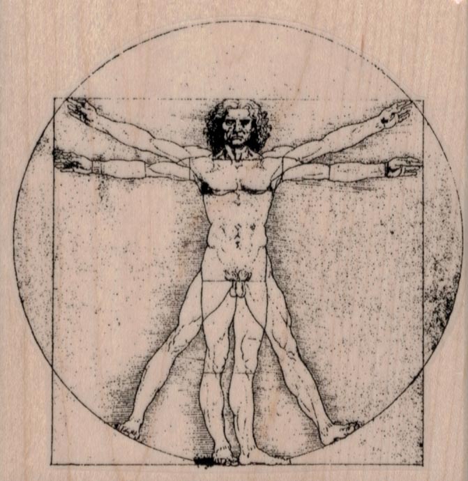 Vitruvian Man-Large 3 1/2 x 3 1/2