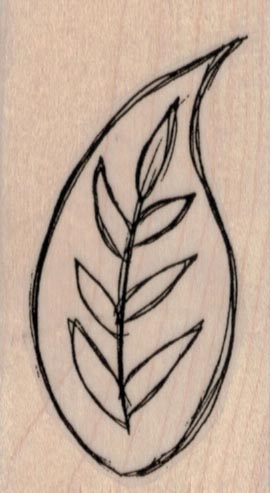 Doodle Leaf 1 1/2 x 2 1/2