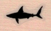 Tiny Shark Silhouette 3/4 x 1