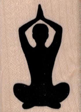 Yoga Prayer Hands Silhouette 1 1/2 x 2