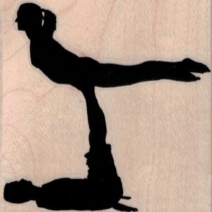 Superman Pose Silhouette 3 x 3-0