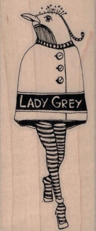 Whimsical Lady Grey 1 3/4 x 4