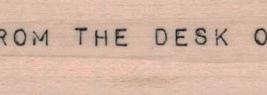 From The Desk Of 3/4 x 2-0