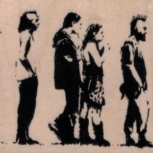 Banksy Line Of Punks 3 1/2 x 2 1/4-0