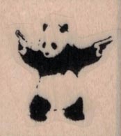 Banksy Panda With Guns 1 x 1