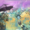 Diver Holding Umbrella 2 3/4 x 3 3/4-59667